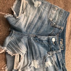 Distressed Jean Shorts